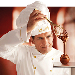 Photograph of Lindt Lindor Chocolatier pour smooth melting chocolate