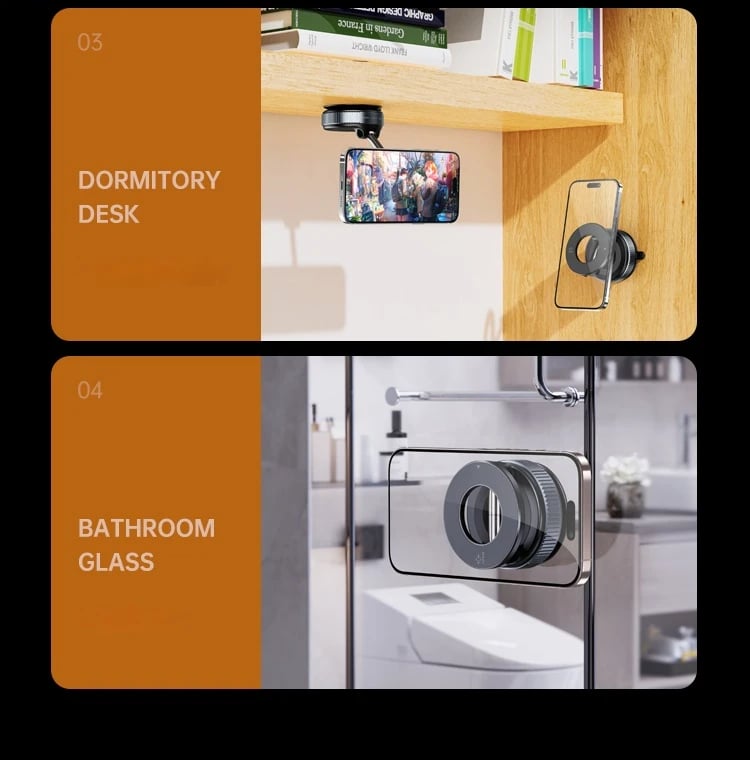 2025 Newest 360° Adjustable Vacuum Magnetic Suction Cup Phone Holder Mount